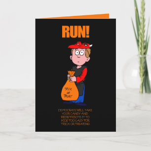 Tarjeta Anti-Demócratas políticos divertidos Halloween