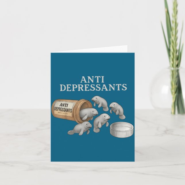 Tarjeta Anti Depressants Manatees  (Anverso)
