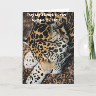 Tarjeta anti Día de San Valentín - leopardo nunca