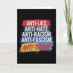 Tarjeta Anti Odio Mentiras Racismo Fascismo Resistir Prote