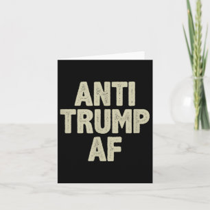 Tarjeta Anti Trump Af - Estilo Vintage -