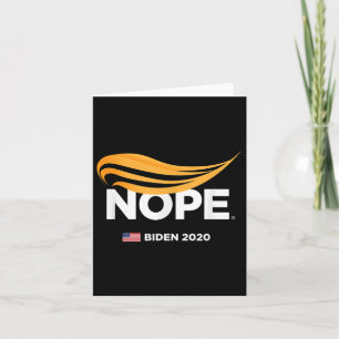 Tarjeta Anti-trump, Biden 2020, Trump Nope, Trump No,