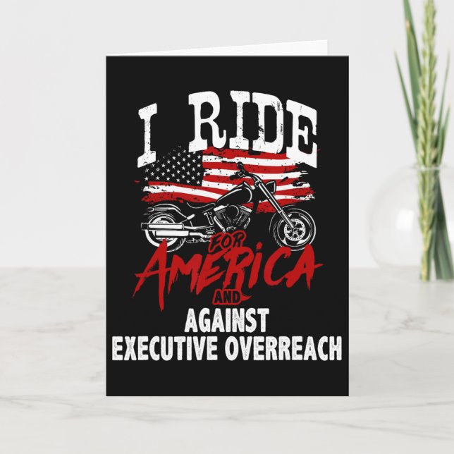 Tarjeta Anti Trump Biker Resist Against Executive Overreac (Anverso)