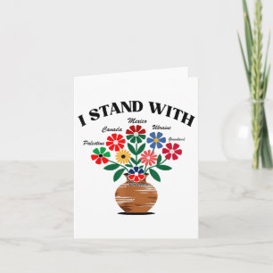 Tarjeta Anti Trump estoy de acuerdo con Canadá México Gree