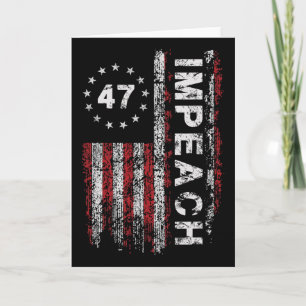 Tarjeta Anti Trump Impugnar 47 Trump 47º Presidente Bander