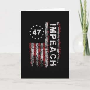 Tarjeta Anti Trump Impugnar 47 Trump 47º Presidente Bander