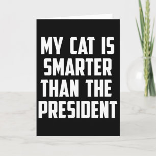 Tarjeta Anti Trump para hombres y mujeres con gatos