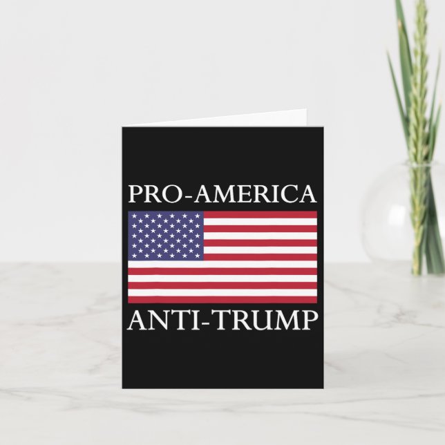 Tarjeta Anti-trump pro-estadounidense - Bandera norteameri (Anverso)
