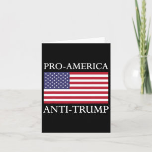 Tarjeta Anti-trump pro-estadounidense - Bandera norteameri