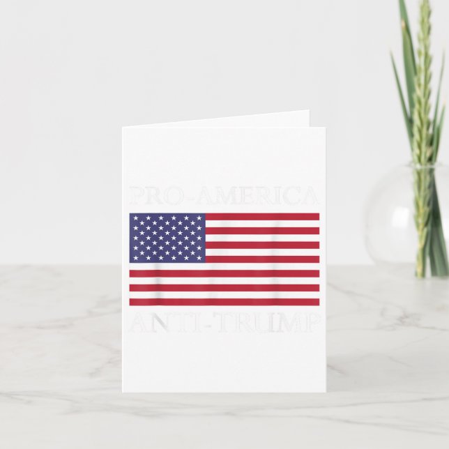 Tarjeta Anti-trump pro-estadounidense - Bandera norteameri (Anverso)