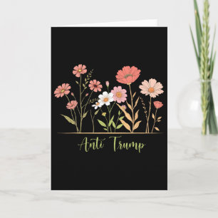 Tarjeta Anti-Trump Resiste Floral Botánico Liberal Activis