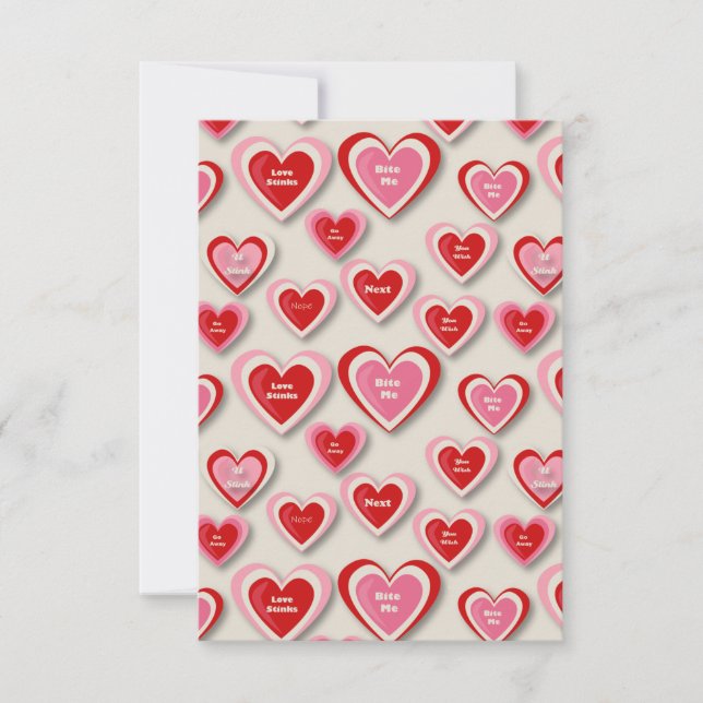 Tarjeta Anti-Valentines 2021 me muerde - Blanco (Anverso)