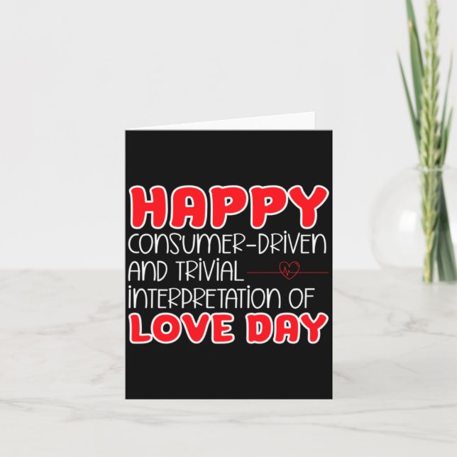 Tarjeta Anti Valentines Day Anti Love Valentine Hate Sing  (Anverso)