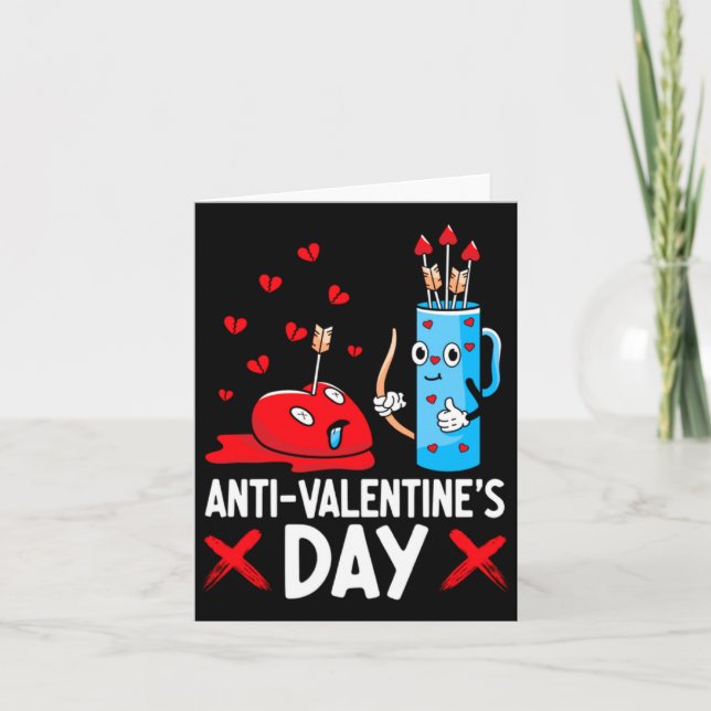 Tarjeta Anti Valentines Day Valentines Day Arrows Single  (Anverso)