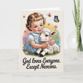 Tarjeta Anti War America First Easter Peace Christian Card