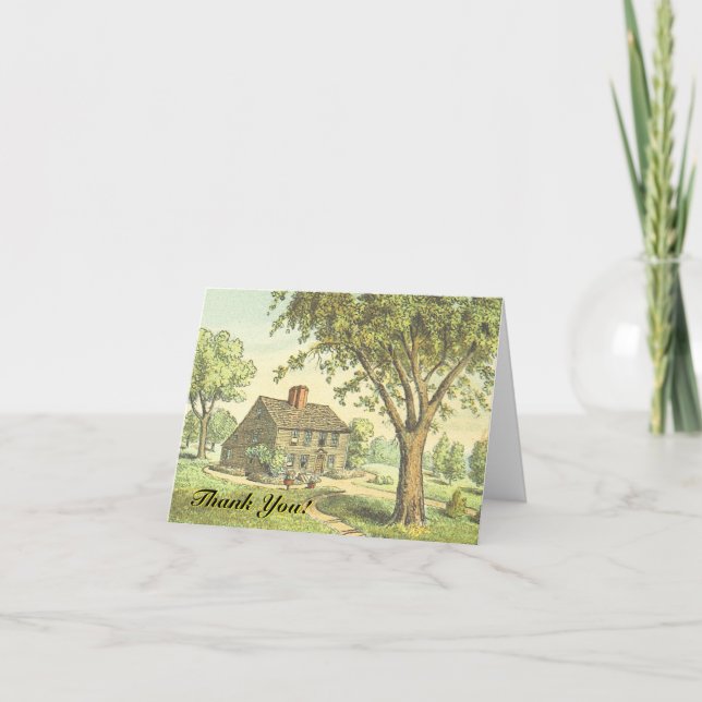Tarjeta Antigua Casa De Moda, "¡Gracias!" (Anverso)