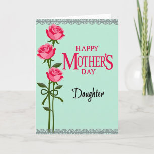 Tarjeta antigua de flores para el Día de la Madre