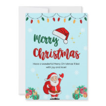 Tarjeta antigua de Papá Noel