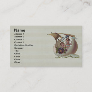 Tarjeta antigua de Pascua para niños de huevos de 