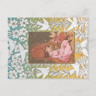 Tarjeta antigua de San Valentín de la era victoria