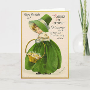 Tarjeta antigua del día de San Patricio