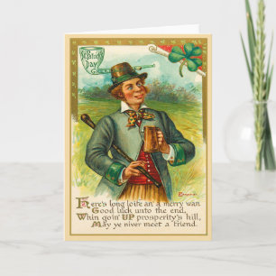 Tarjeta antigua del Día de San Patricio