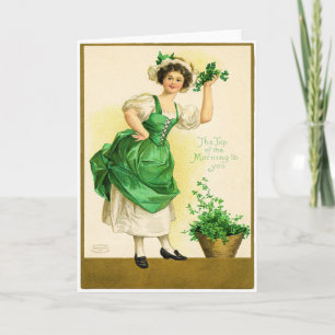 Tarjeta antigua del Día de San Patricio