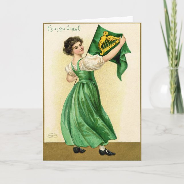 Tarjeta antigua del día de San Patricio (Anverso)