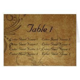 Tarjeta antigua del primero de tabla del remolino