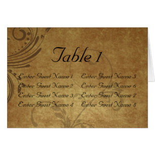 Tarjeta antigua del primero de tabla del remolino