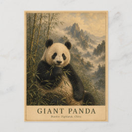 Tarjeta Antigua Panda Bamboo Highlands China