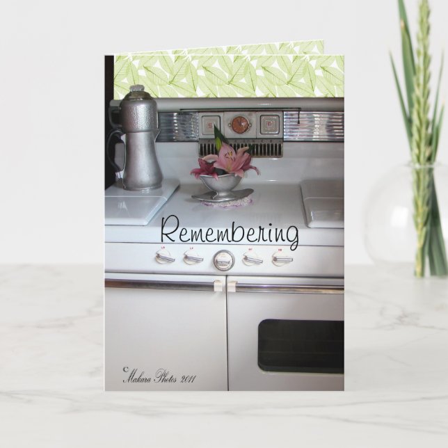 Tarjeta Antigüedad.  Personalizar del Cookstove #2- (Anverso)