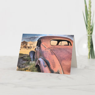 Tarjeta Antiguo Coche Rojo, Bodie CA Blank Greeting