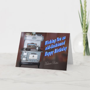 Tarjeta Antiguo cumpleaños de moda 2- personalizarlo