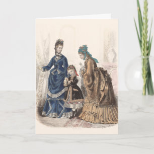 Tarjeta Antiguo Ilustracion francés de moda por Heloise Le