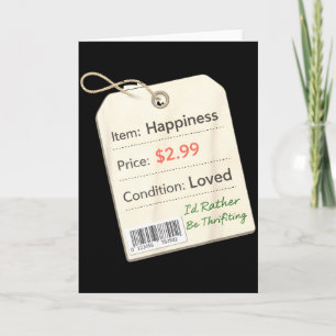 Tarjeta Antiguo Me gustaría más ir de compras de segunda m