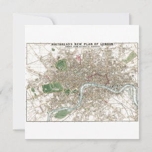 Tarjeta Antiguo plan de la ciudad de Londres