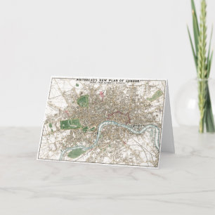 Tarjeta Antiguo plan de la ciudad de Londres