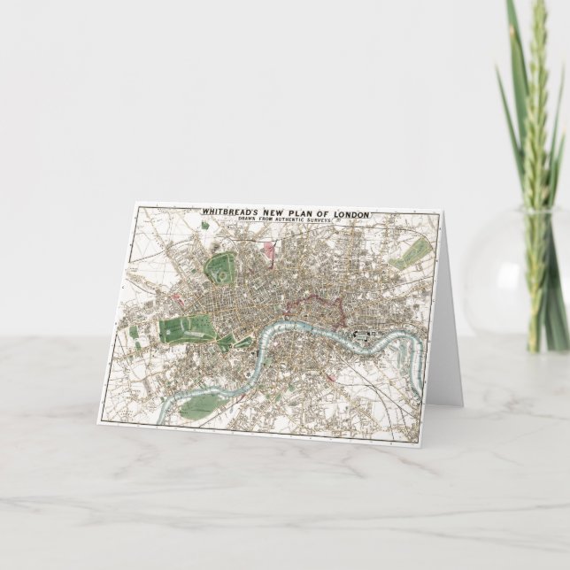 Tarjeta Antiguo plan de la ciudad de Londres (Anverso)