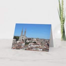 Tarjeta Antiguo pueblo de Niort Skyline, Francia