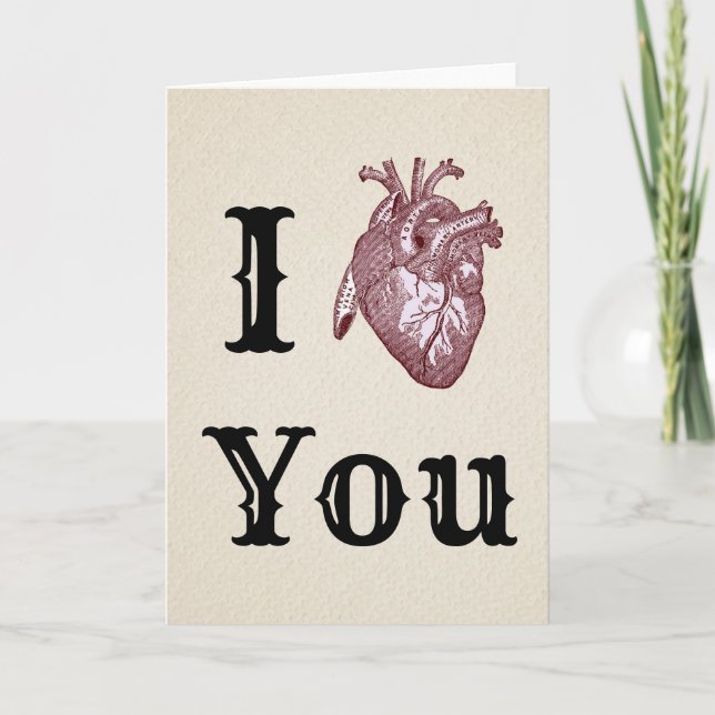 Tarjeta Antiguo Te Amo (Anverso)