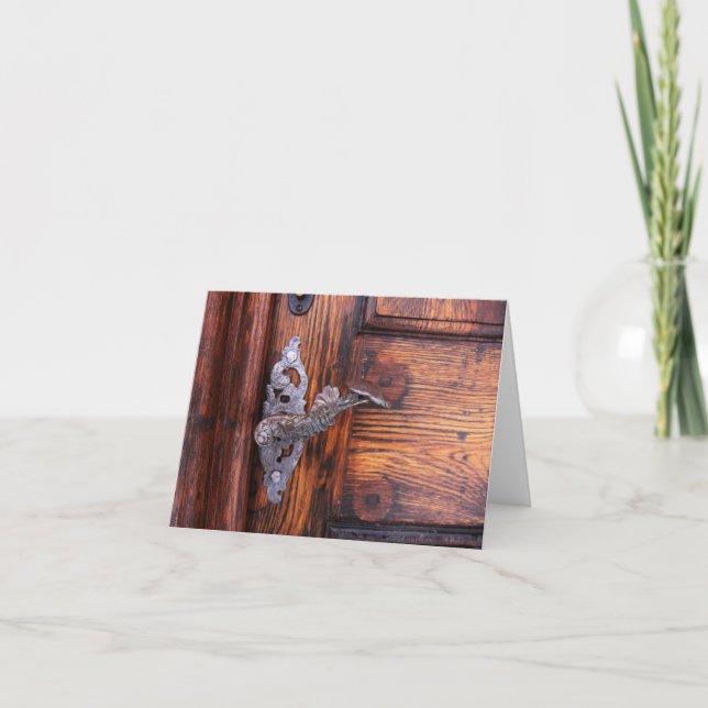 Tarjeta Antiguo tirador de puertas Antiguas Blank Notecard (Anverso)