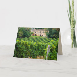 Tarjeta Antiguo viñedo toscano y Villa