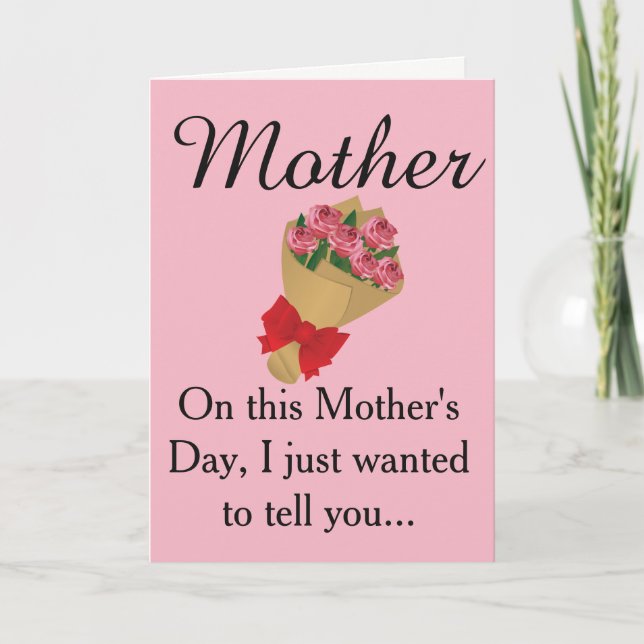 Tarjeta Antinatalista del Día de la Madre (Anverso)