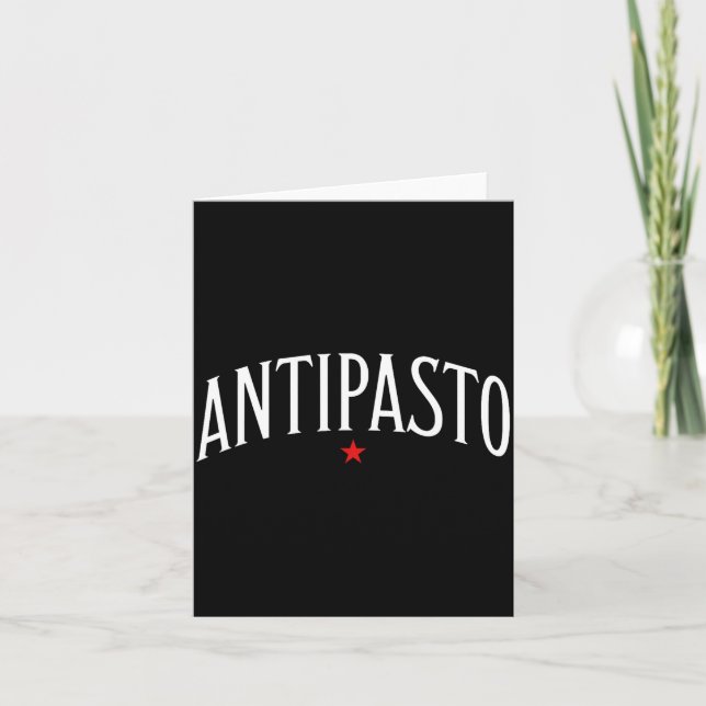 Tarjeta Antipasto, Italian Food Lover Foodie  (Anverso)