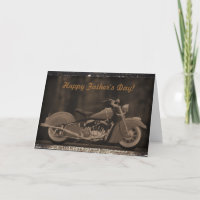 Tarjeta Antiqued de la foto de la motocicleta