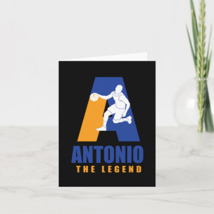 Tarjeta Antonio Baloncesto Jugador Personalizado Tu Nombre