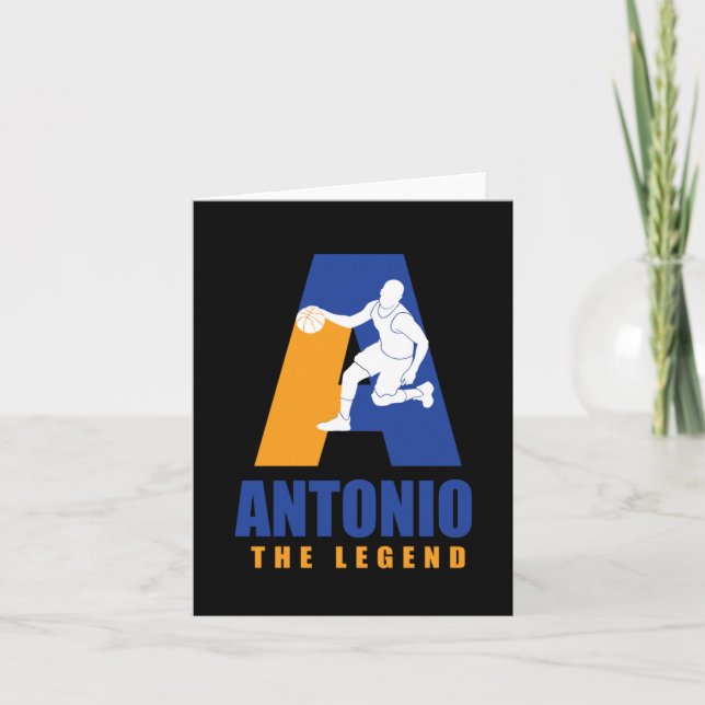 Tarjeta Antonio jugador de baloncesto personalizado tu nom (Anverso)