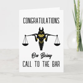 Tarjeta Anubis Justice call to the bar felicitaciones