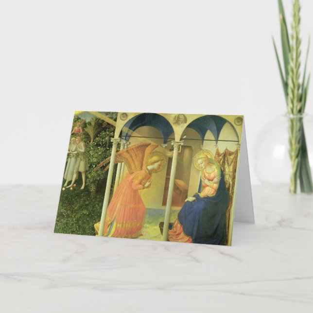 Tarjeta Anunciación del Prado por Fra Angelico (Anverso)